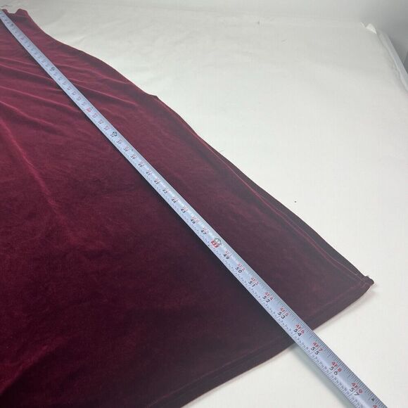 Vintage Fashion Bug Velvet Maxi Dress 16 Burgundy Slip Y2K Whimsigoth Fairy - Picture 6 of 13
